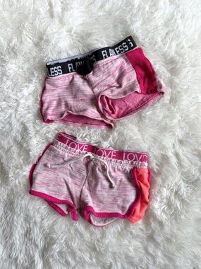 dELiA*s Pink and Coral Girls' Athletic Shorts Duo